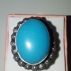 Brand new blue chalcedony ring size 8